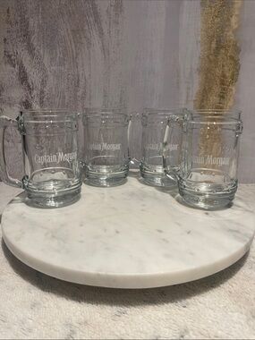 Captain Morgan Rum drinking Clear Mugs - Set of 4